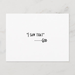 Carte Postale "J'ai vu ça"—Carte postale de Dieu