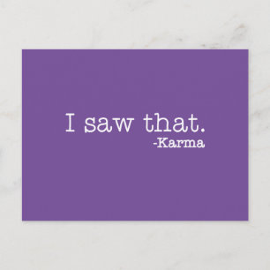 Carte Postale J'Ai Vu Ça. - Karma Funny Sayings