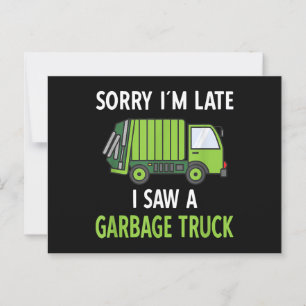Carte Postale J'ai vu des ordures de camion costume de recyclage