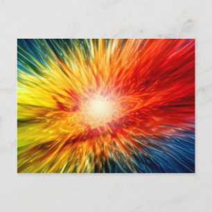 Carte Postale Jaillissement de couleur arc-en-ciel