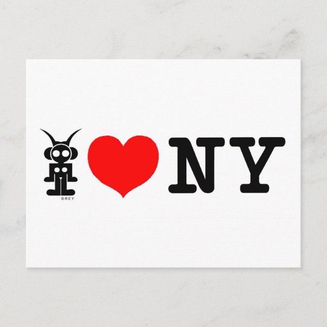 CARTE POSTALE J'AIME .1LOVE (Devant)