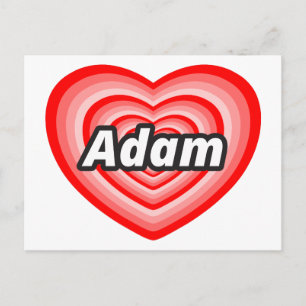 Carte Postale J'aime Adam