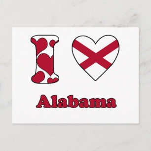 Carte Postale J'aime Alabama