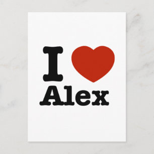 Carte Postale J'aime Alex