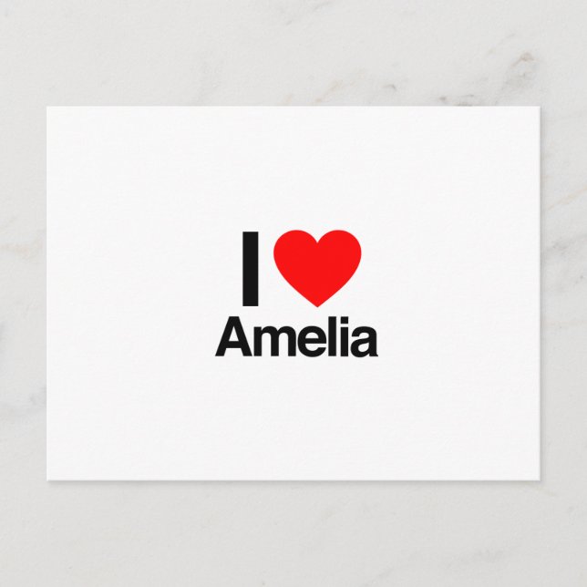 Carte Postale j'aime amélie (Devant)