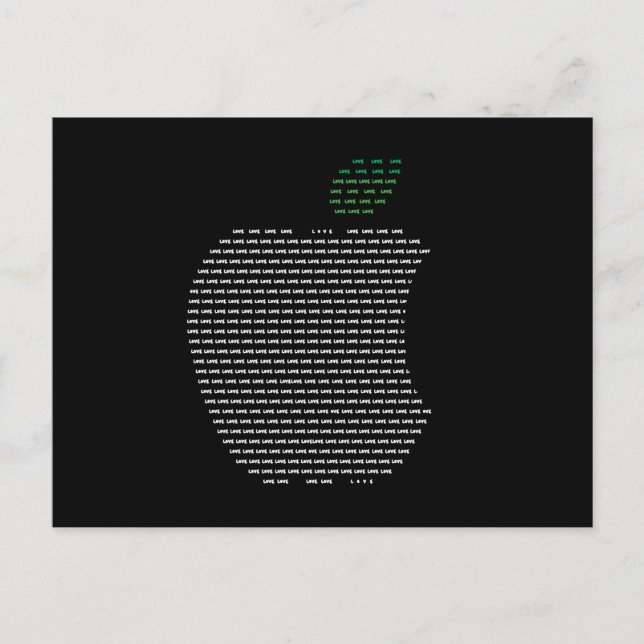 Carte Postale J'aime Apple Postcard (Devant)