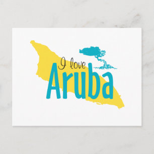 Carte Postale J'aime Aruba