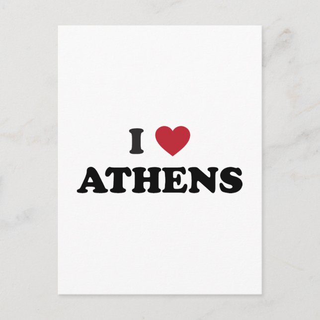Carte Postale J'aime Athènes Géorgie (Devant)