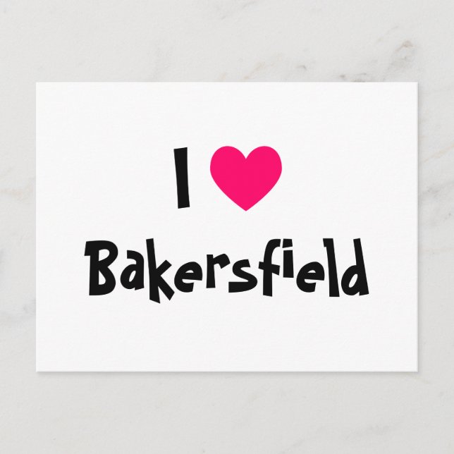 Carte Postale J'aime Bakersfield (Devant)
