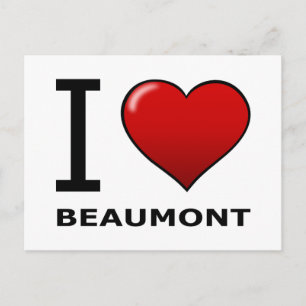 CARTE POSTALE J'AIME BEAUMONT, TX - TEXAS