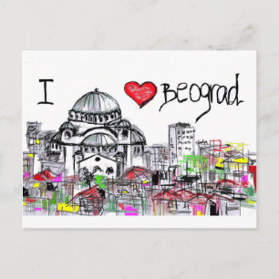 Carte Postale j'aime beograd1