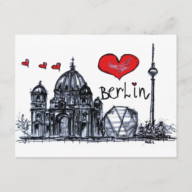 Carte Postale J'aime Berlin (Devant)