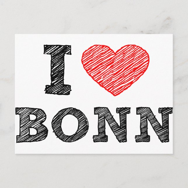 Carte Postale J'aime Bonn (Devant)