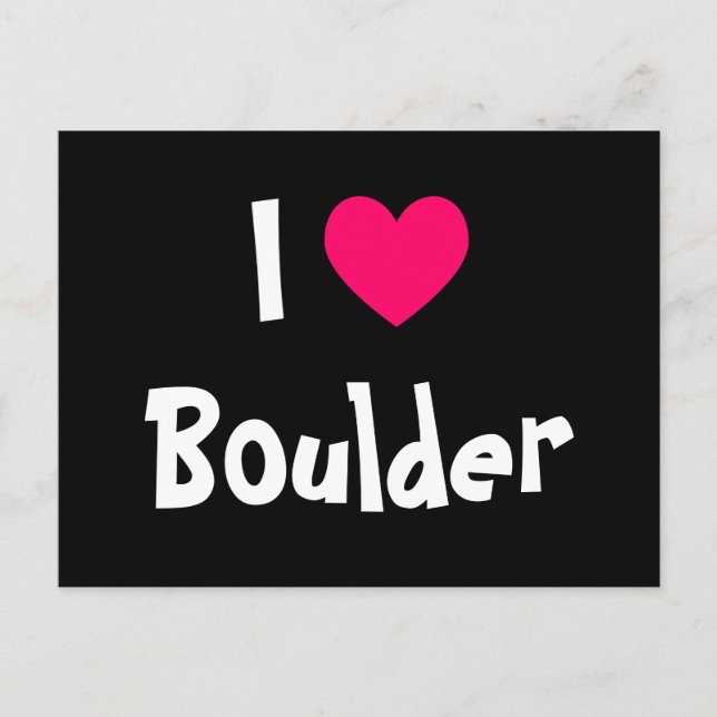 Carte Postale J'aime Boulder (Devant)
