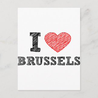 Carte Postale J'aime Bruxelles