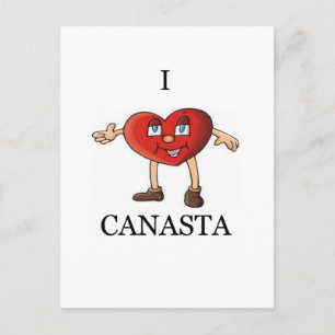 Carte Postale j'aime canasta