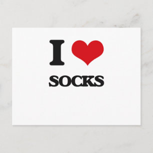 Carte Postale J'aime Chaussettes