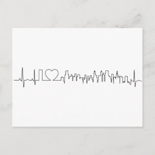 Carte Postale J'aime Chicago dans un style ecg extraordinaire