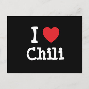 Carte Postale J'aime Chili coeur T-shirt