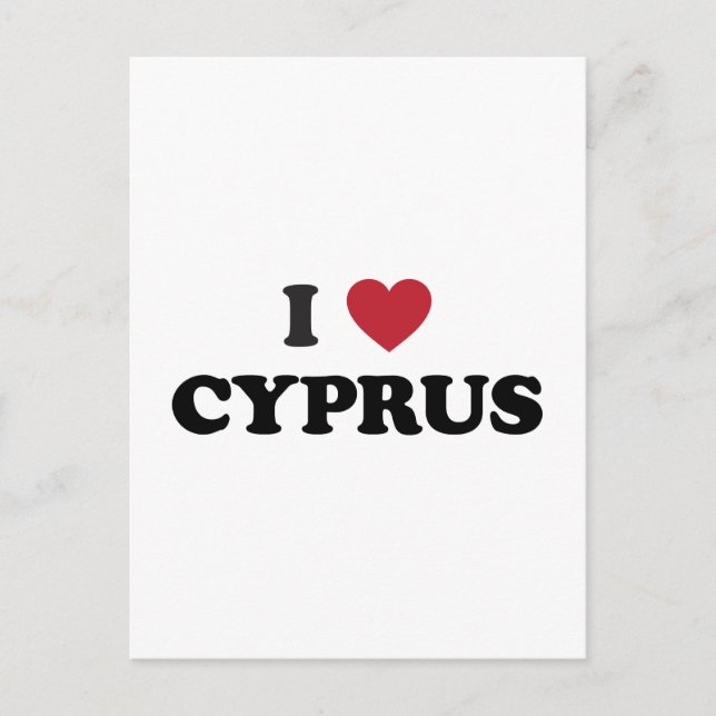 Carte Postale J'aime Chypre (Devant)