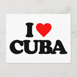 CARTE POSTALE J'AIME CUBA