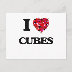 Carte Postale J'aime Cubes
