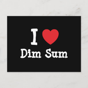 Carte Postale J'aime Dim Sum coeur T-shirt