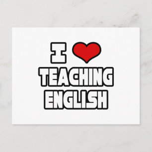 Carte Postale J'aime enseigner l'anglais