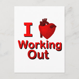 Carte Postale J'aime faire de l'exercice <3