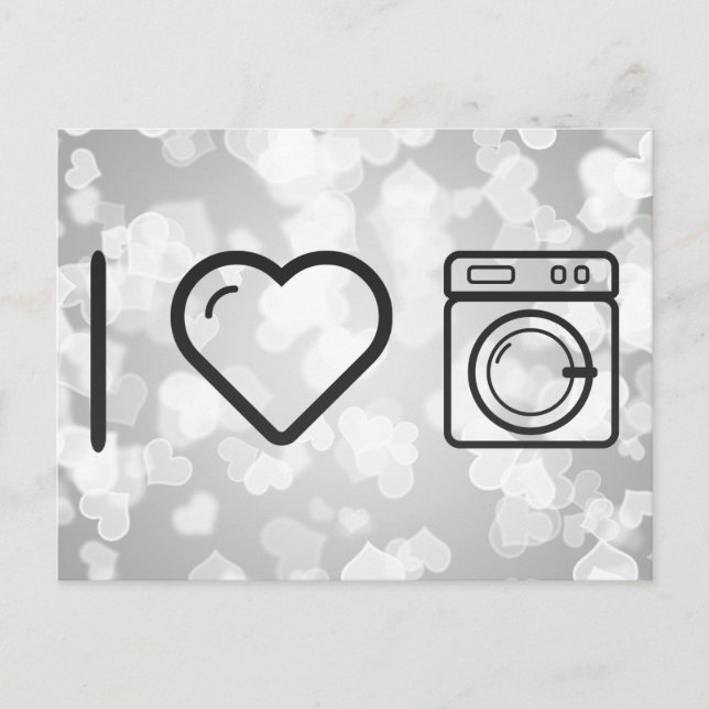 Carte Postale J'Aime Faire La Lessive (Devant)