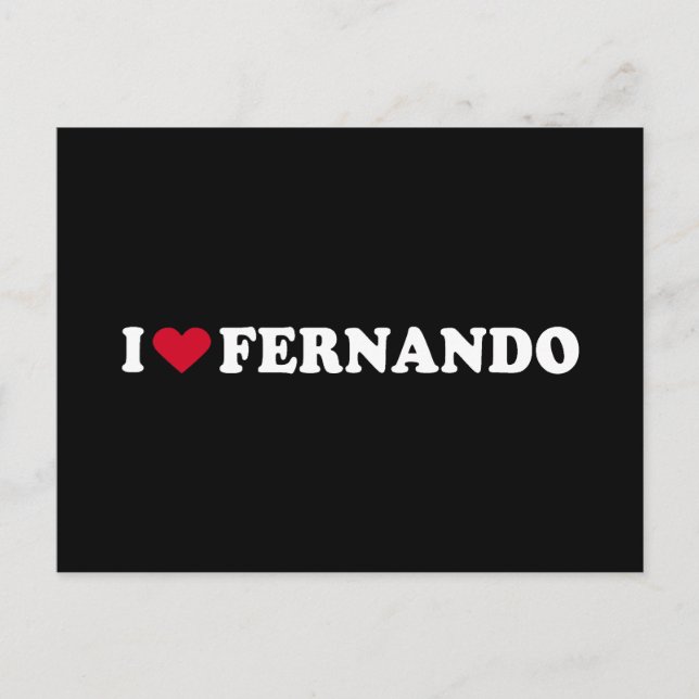 CARTE POSTALE J'AIME FERNANDO (Devant)