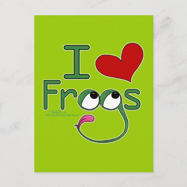 Carte Postale J'aime FROGS (Devant)