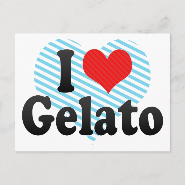 Carte Postale J'aime Gelato (Devant)
