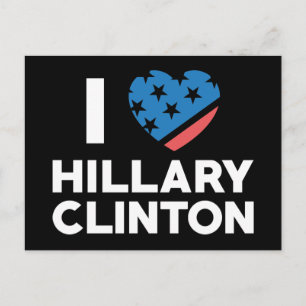 Carte Postale J'aime Hillary Clinton