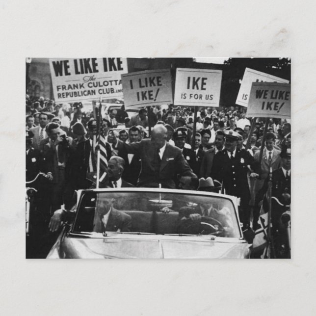Carte Postale J'Aime Ike Dwight D. Campagne Eisenhower (Devant)