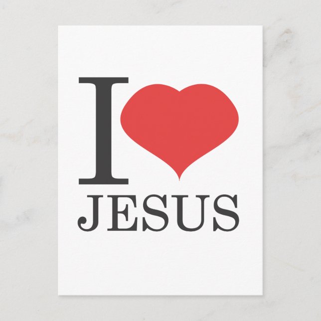 Carte Postale J'aime JÉSUS (Devant)