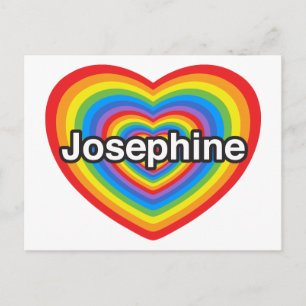 Carte Postale J'aime Joséphine. Je t'aime Joséphine. Cœur