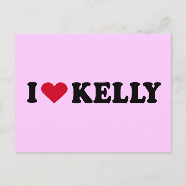 CARTE POSTALE J'AIME KELLY (Devant)