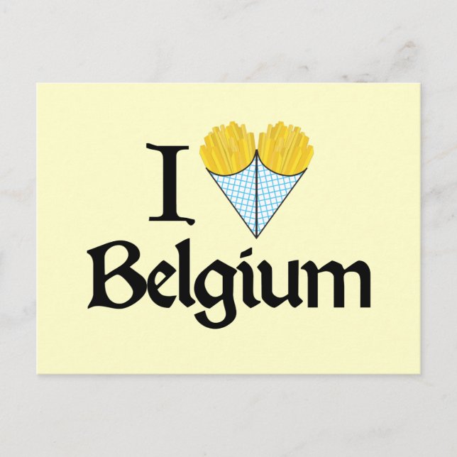 Carte Postale J'aime la Belgique (Devant)