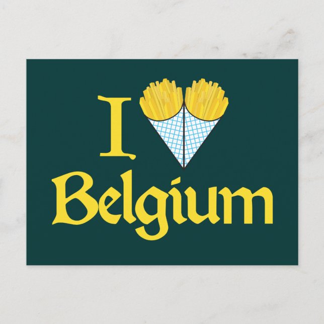 Carte Postale J'aime la Belgique (Devant)