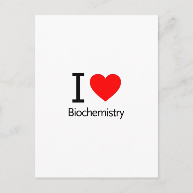Carte Postale J'aime la biochimie (Devant)