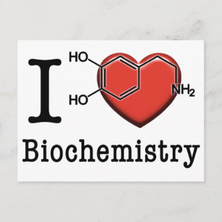 Carte Postale J'aime la biochimie