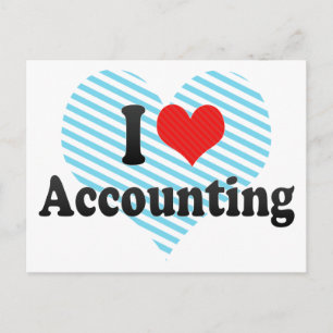 Carte Postale J'aime la comptabilité