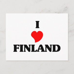 Carte Postale J'aime la Finlande