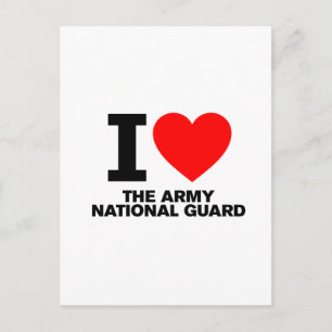 Carte Postale J'aime la Garde nationale de l'armée
