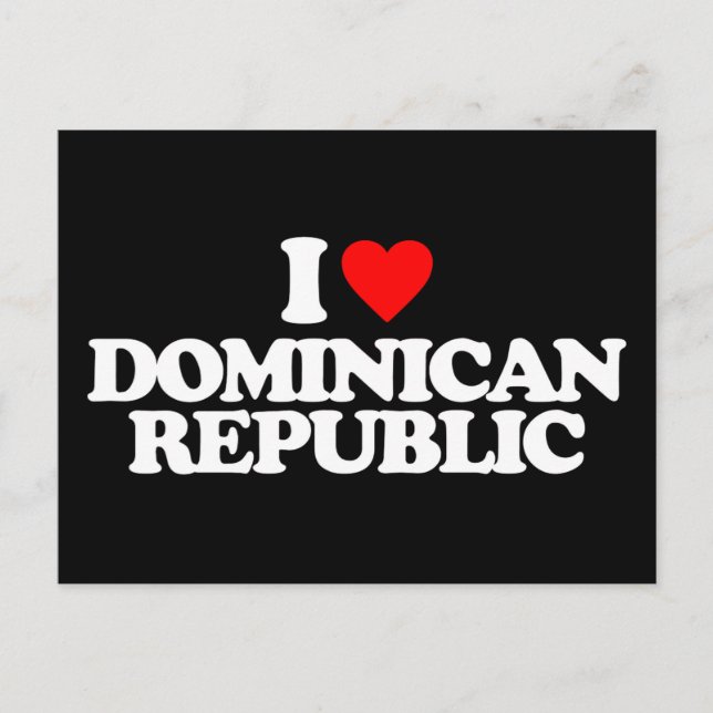 CARTE POSTALE J'AIME LA RÉPUBLIQUE DOMINICAINE (Devant)