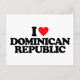 CARTE POSTALE J'AIME LA RÉPUBLIQUE DOMINICAINE
