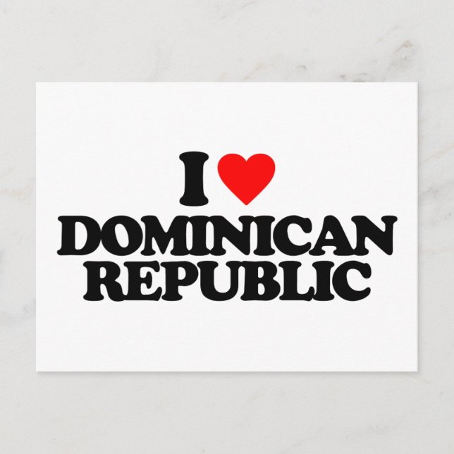 CARTE POSTALE J'AIME LA RÉPUBLIQUE DOMINICAINE (Devant)