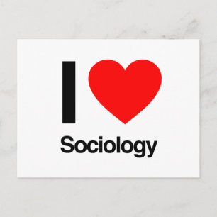 Carte Postale j'aime la sociologie