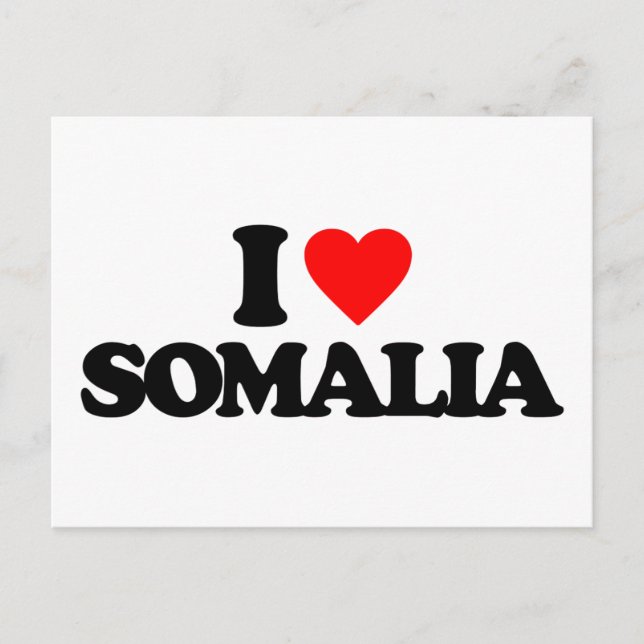 CARTE POSTALE J'AIME LA SOMALIE (Devant)